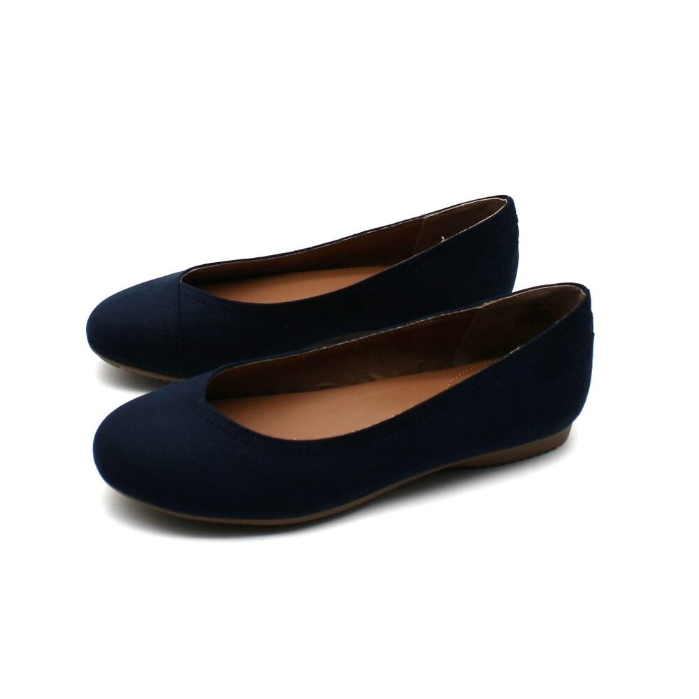 STYLE & COMPANY Womens Navy Padded Lydiaa Round Toe Slip on Ballet Flats - Picture 4 of 7